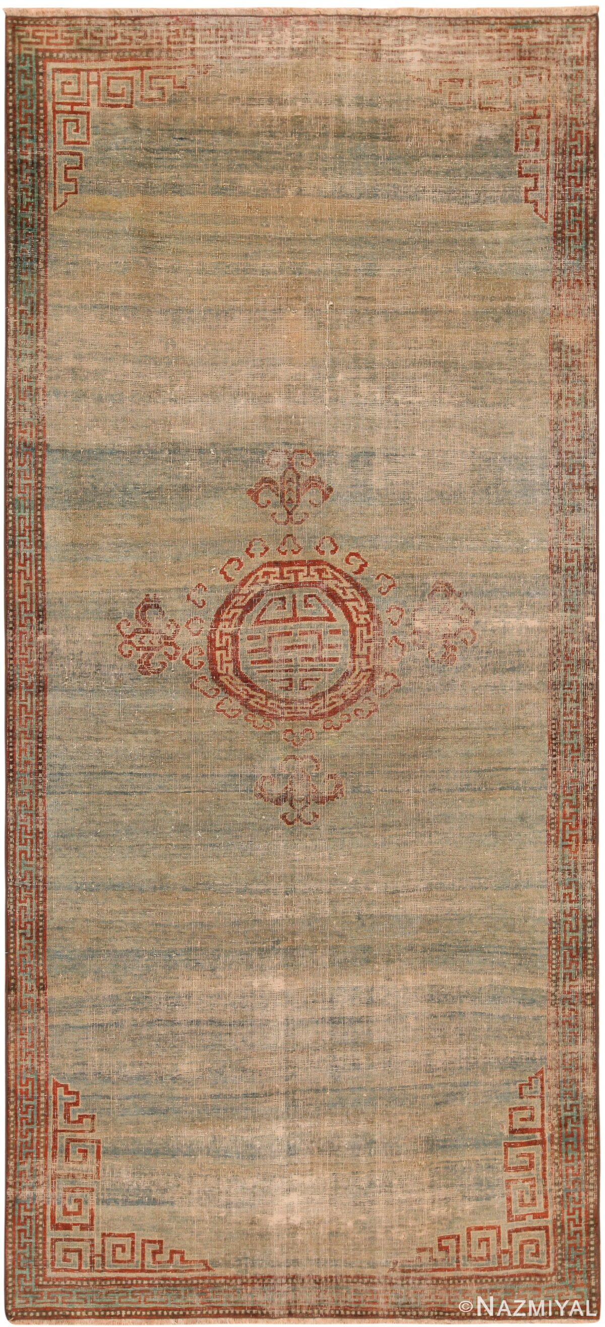 Silk Antique East Turkestan Khotan Rug 49945 by Nazmiyal Antique Rugs