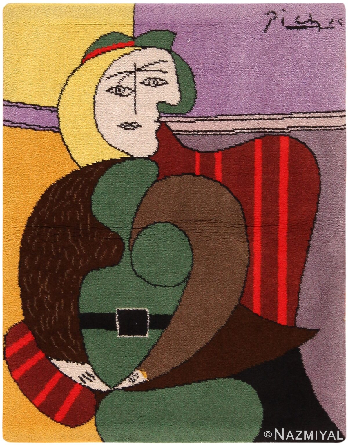 Vintage Pablo Picasso Scandinavian Art Rug 71499 by Nazmiyal Antique Rugs