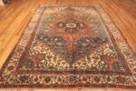 Whole View Of Antique Persian Heriz Area Rug 71472 by Nazmiyal Antique Rugs