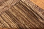 Back Of Brown Modern Moroccan Runner Rug 61007 by Nazmiyal Antique Rugs