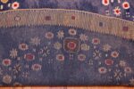 Back Of Modern Silk And Wool Swedish Inspired Round Rug 60925 by Nazmiyal Antique Rugs