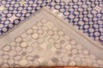 Back Of Shiny Blue Silk And Wool Modern Swedish Style Geometric Rug 60903 by Nazmiyal Antique Rugs