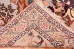 Back Of Vintage Persian Isfahan Hunting Scene Rug 71199 by Nazmiyal Antique Rugs