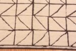 Border Of Decorative Ivory Brown Modern Swedish Inspired Pile Rug 60908 by Nazmiyal Antique Rugs