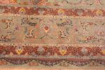 Border Of Large Silk And Wool Vintage Persian Tabriz Rug 71097 by Nazmiyal Antique Rugs