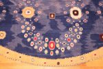 Border Of Modern Silk And Wool Swedish Inspired Round Rug 60925 by Nazmiyal Antique Rugs