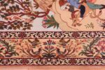 Border Of Vintage Persian Isfahan Hunting Scene Rug 71199 by Nazmiyal Antique Rugs