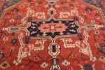 Close Up Of Antique Persian Serapi Area Rug 71126 by Nazmiyal Antique Rugs