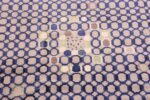 Close Up Of Shiny Blue Silk And Wool Modern Swedish Style Geometric Rug 60903 by Nazmiyal Antique Rugs