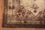 Corner Of Antique Silk Persian Tabriz Rug 71488 by Nazmiyal Antique Rugs