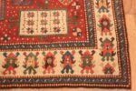 Corner Of Antique Tribal Caucasian Karachopf Kazak Area Rug 71242 by Nazmiyal Antique Rugs