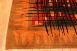 Corner Of Vintage Art Deco Rug 71486 by Nazmiyal Antique Rugs