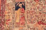 Detail Of Antique Persian Pictorial Kerman Rug 71198 by Nazmiyal Antique Rugs