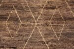 Detail Of Brown Modern Moroccan Runner Rug 61007 by Nazmiyal Antique Rugs
