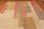 Detail Of Colorful Modern Moroccan Area Rug 60997 by Nazmiyal Antique Rugs
