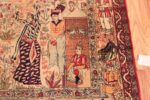 Detail Of Antique Persian Pictorial Kerman Rug 71198 by Nazmiyal Antique Rugs