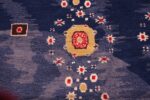 Detail Of Modern Silk And Wool Swedish Inspired Round Rug 60925 by Nazmiyal Antique Rugs