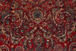 Detail Of Striking Antique Persian Isfahan Rug 71119 by Nazmiyal Antique Rugs
