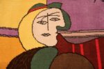 Detail Of Vintage Pablo Picasso Scandinavian Art Rug 71499 by Nazmiyal Antique Rugs