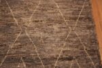 Detailed Of Brown Modern Moroccan Runner Rug 61007 by Nazmiyal Antique Rugs