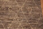 Details Of Brown Modern Moroccan Runner Rug 61007 by Nazmiyal Antique Rugs