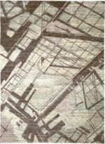 Geometric Design Modern Transitional Rug 61040 by Nazmiyal Antique Rugs