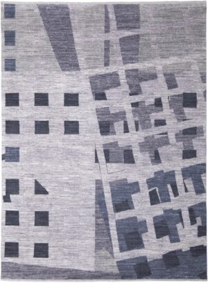 Geometric Design Modern Transitional Rug 61044 by Nazmiyal Antique Rugs