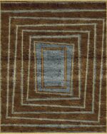 Geometric Modern Transitional Rug 61035 by Nazmiyal Antique Rugs