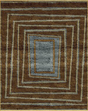 Geometric Modern Transitional Rug 61035 by Nazmiyal Antique Rugs