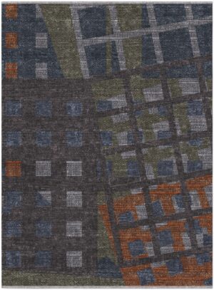 Geometric Modern Transitional Rug 61043 by Nazmiyal Antique Rugs