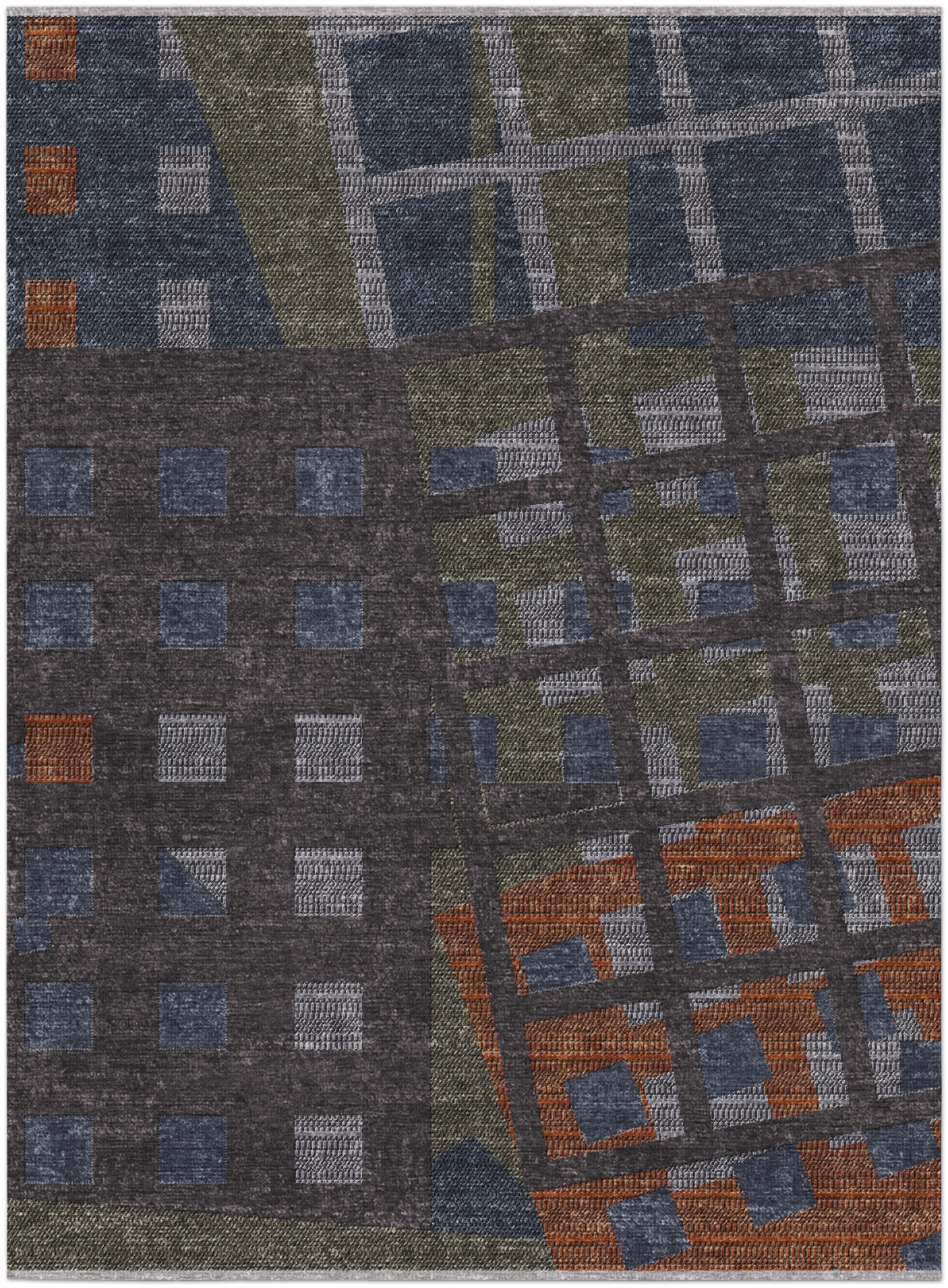 Geometric Modern Transitional Rug 61043 Nazmiyal Antique Rugs