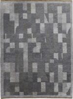 Geometric Modern Transitional Rug 61046 by Nazmiyal Antique Rugs