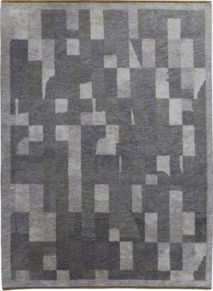 Geometric Modern Transitional Rug 61046 by Nazmiyal Antique Rugs