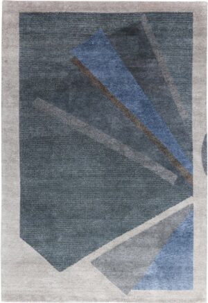 Geometric Modern Transitional Rug 61051 by Nazmiyal Antique Rugs