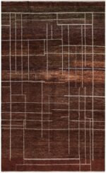 Modern Transitional Geometric Design Rug 60976 by Nazmiyal Antique Rugs