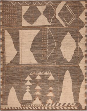 Primitive Design Modern Moroccan Rug 60999 by Nazmiyal Antique Rugs