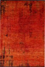 Red Modern Transitional Rug 61013 by Nazmiyal Antique Rugs
