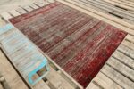 Side Of Colorful Textured Modern Transitional Rug 61031 by Nazmiyal Antique Rugs