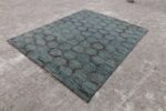 Side Of Geometric Design Modern Transitional Rug 61026 by Nazmiyal Antique Rugs