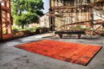 Side Of Red Modern Transitional Rug 61013 by Nazmiyal Antique Rugs