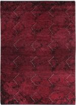 Burgundy Color Modern Transitional Rug 61048 by Nazmiyal Antique Rugs