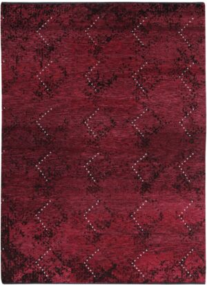 Burgundy Color Modern Transitional Rug 61048 by Nazmiyal Antique Rugs