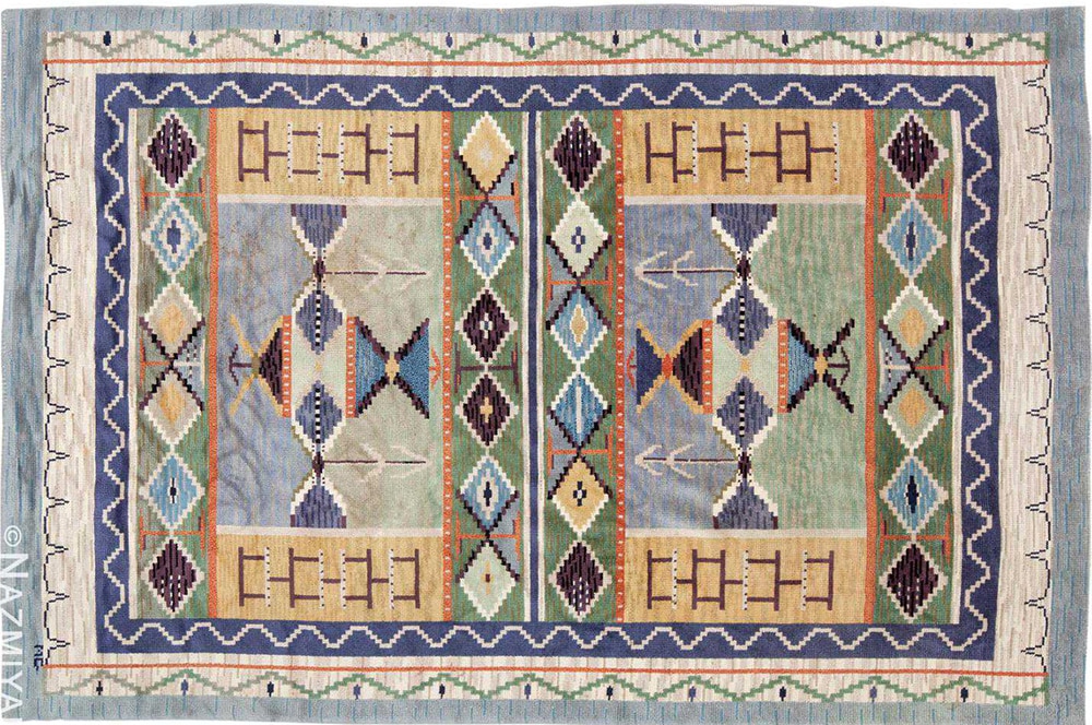 A Vintage Marta Gahn Area Rug by Nazmiyal Antique Rugs