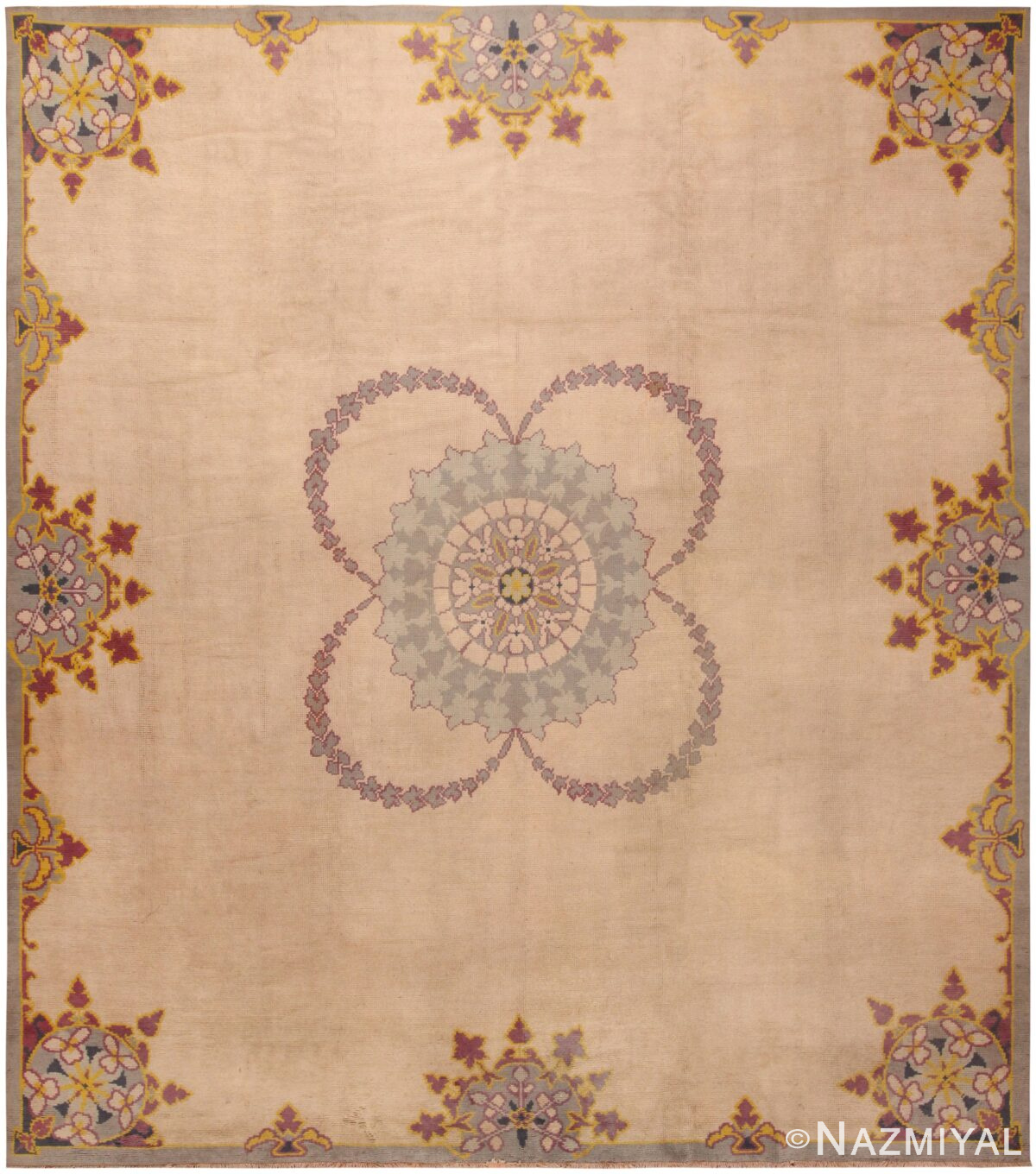 Antique European Continental Rug 71507 by Nazmiyal Antique Rugs