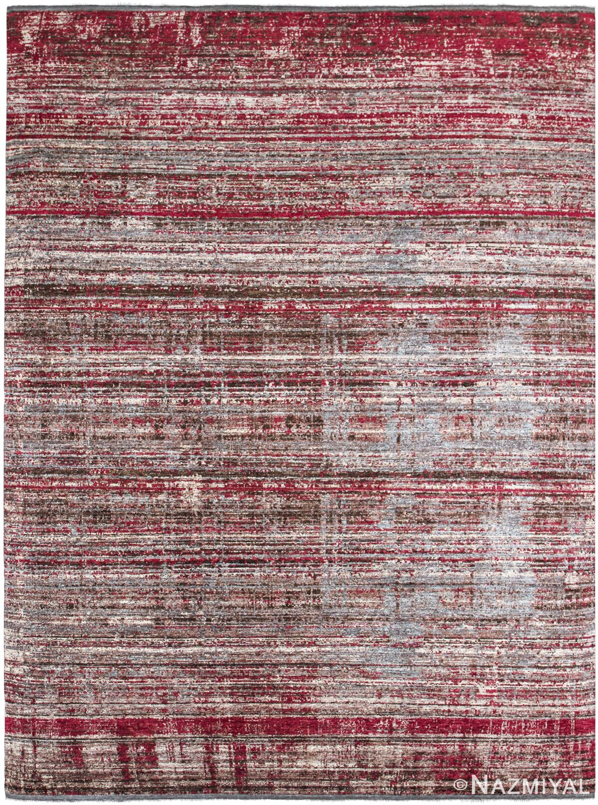 Colorful Textured Modern Transitional Rug 61031 by Nazmiyal Antique Rugs