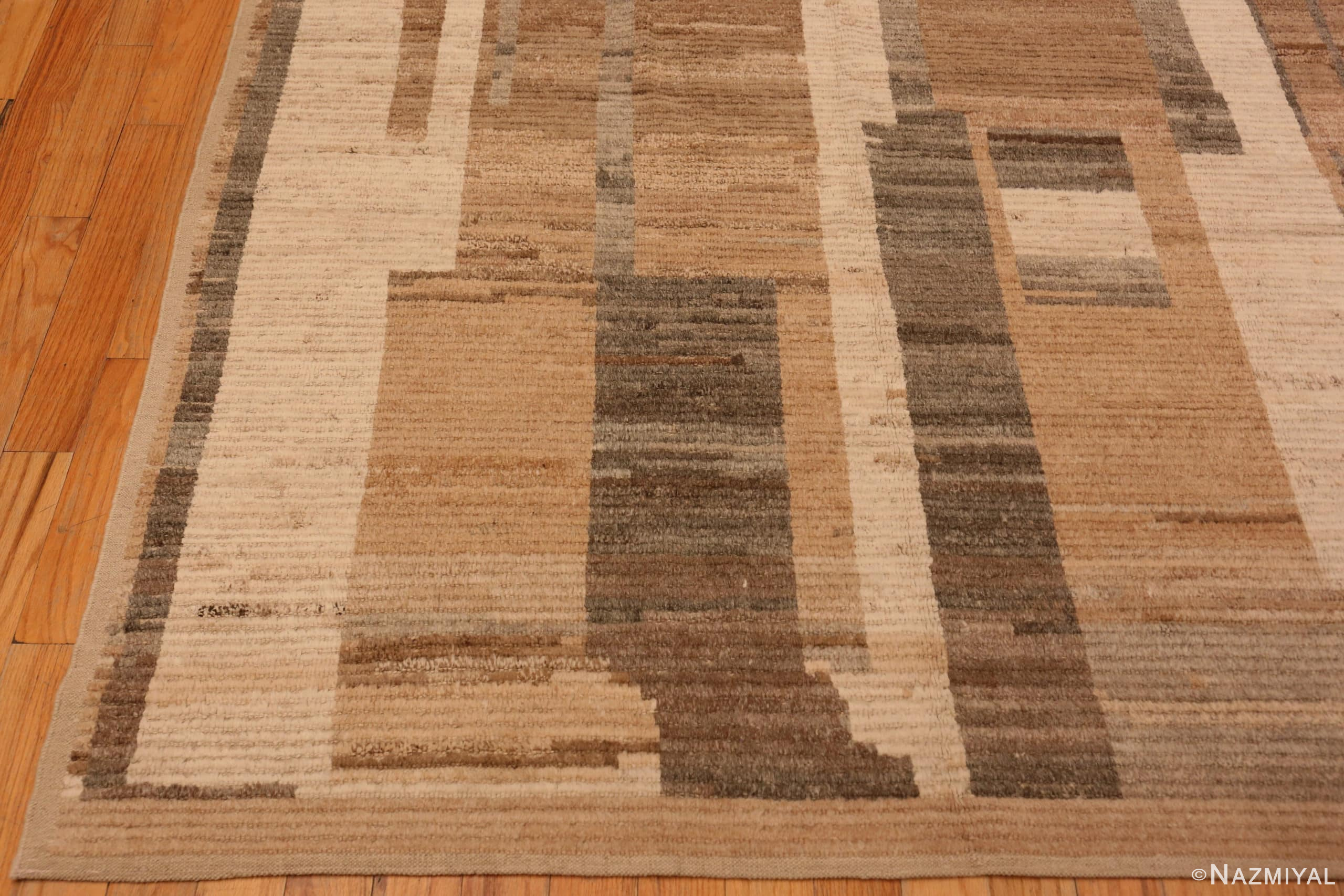 Corner Of Nature Inspired Colors Modern Moroccan Rug 61003 by Nazmiyal Antique Rugs