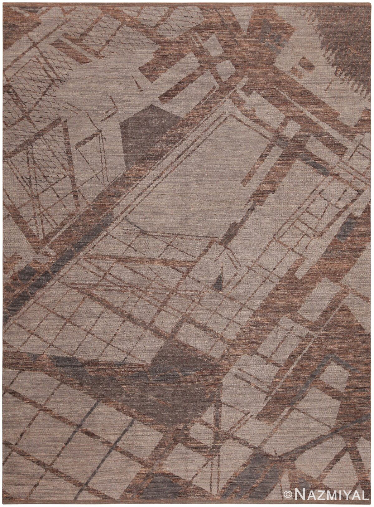 Elegant Modern Transitional Geometric Design Rug 60977 by Nazmiyal Antique Rugs