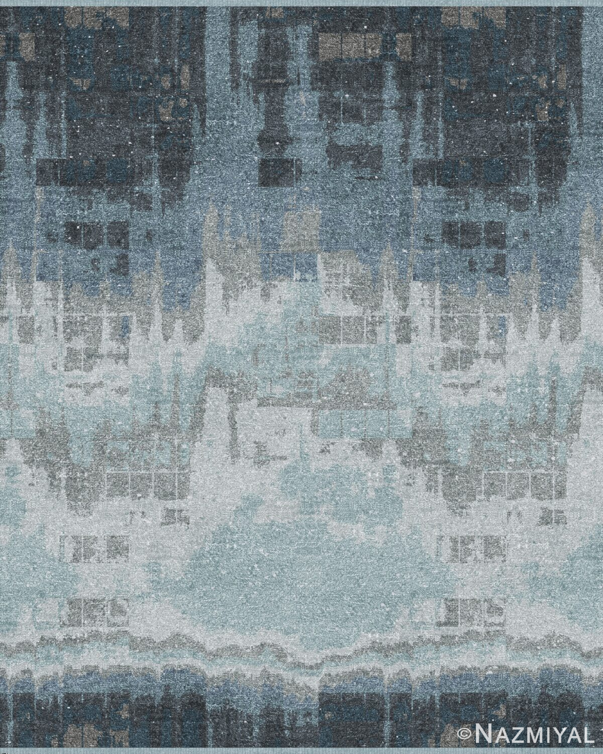 Geometric Design Modern Transitional Rug 61023 by Nazmiyal Antique Rugs