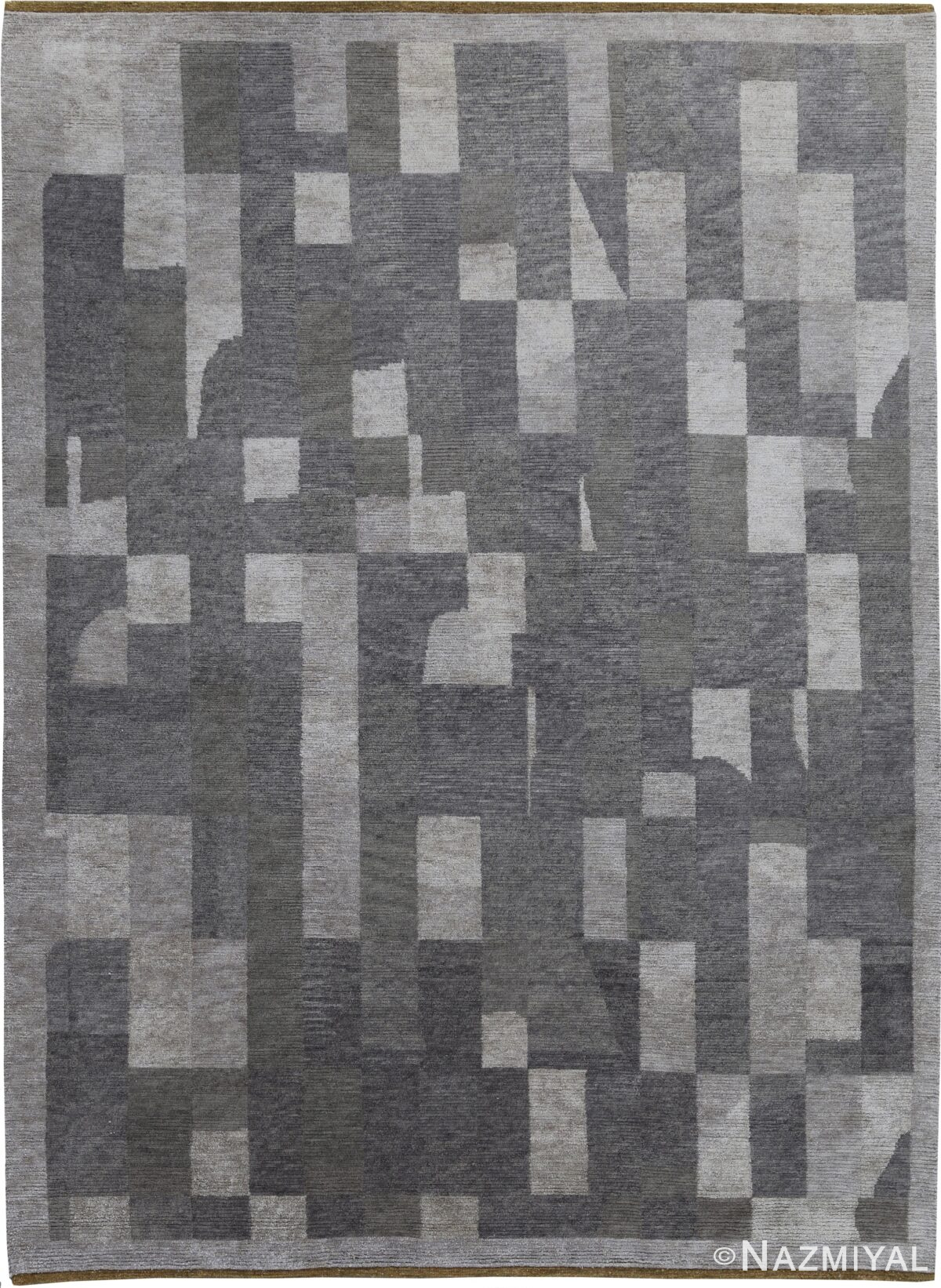 Geometric Modern Transitional Rug 61046 by Nazmiyal Antique Rugs