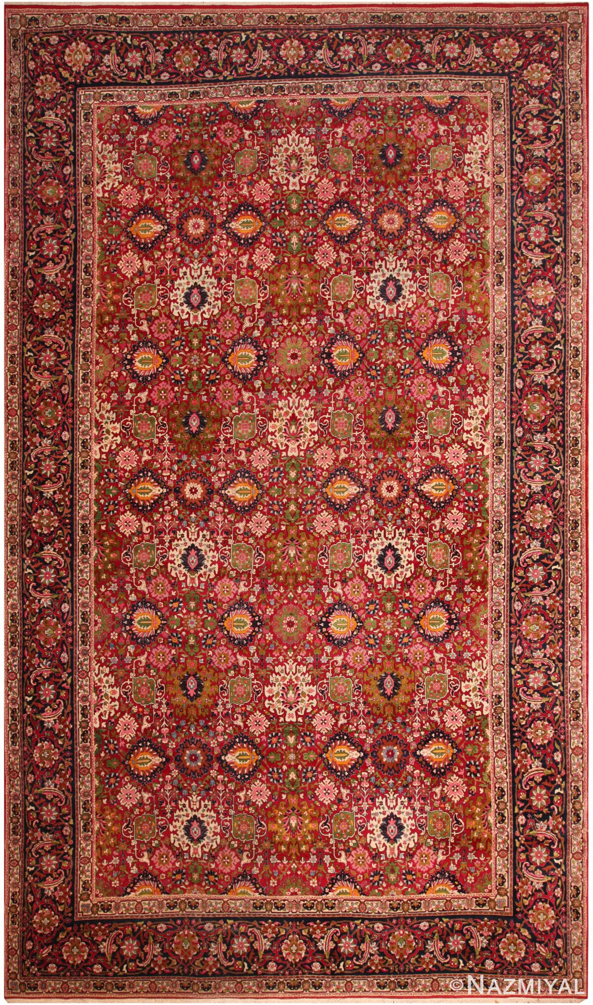 Large Antique Persian Kerman Rug 71576 by Nazmiyal Antique Rugs